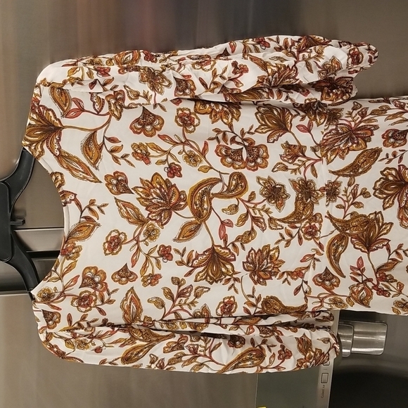 💕NICHOLAS💕 Printed Danielle Dress ~ Ivory Paisley Floral Print US 12 Crepe - Picture 13 of 16